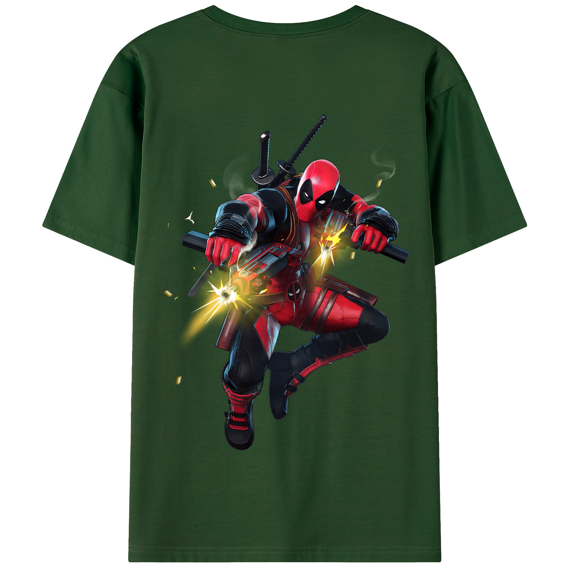 （画像用） Deadpool デッドプール 綿100％半袖Tシャツ（背面プリント）
